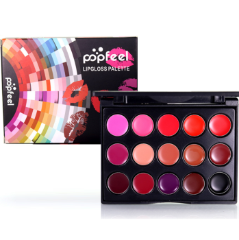 PopFeel 15 Colours Matte Lip Gloss Palette - Perfect Gift!