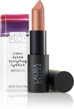 Laura Geller Iconic Baked Sculpting Lipstick - Metallic - Liberty Rose Gold