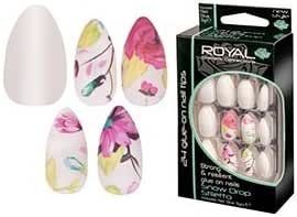 Royal Strong & Resilient Glue on Nails - Snow Drop Stiletto