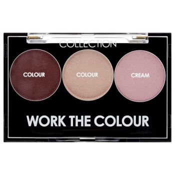 COLLECTION Work The Colour Eyeshadow Palettes Trio Naughty N Nude Brand New