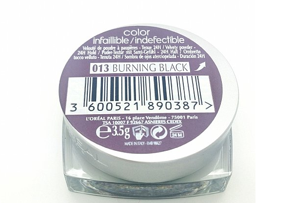 L'Oreal Color Infallible Eye Shadow - 013 Burning Black