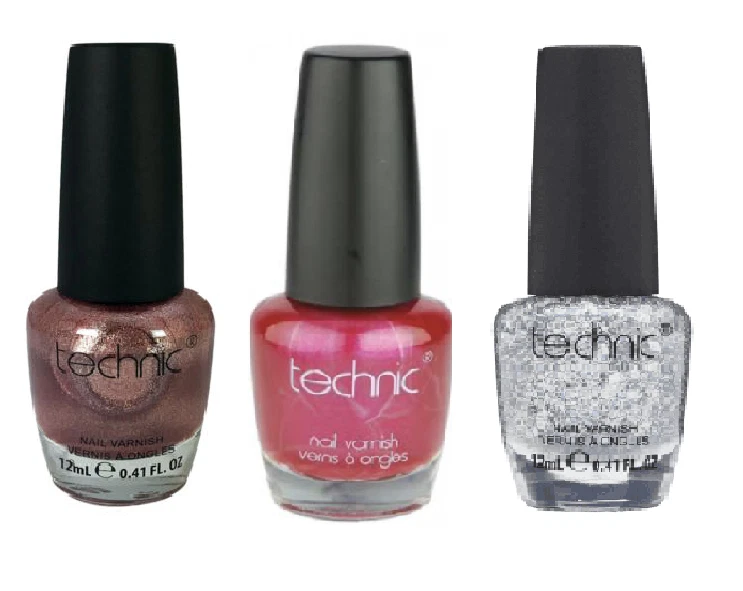 Technic Nail Polish Set - 3 Pack - Joblot, Bundle - Perfect Gift