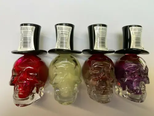 Saffron Zombie Nights Skull Nail Polish x 4 Joblot Bundle Set