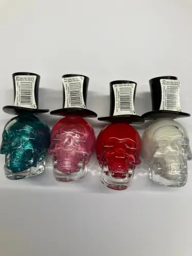Saffron Zombie Nights Skull Nail Polish x 4 Joblot Bundle Set