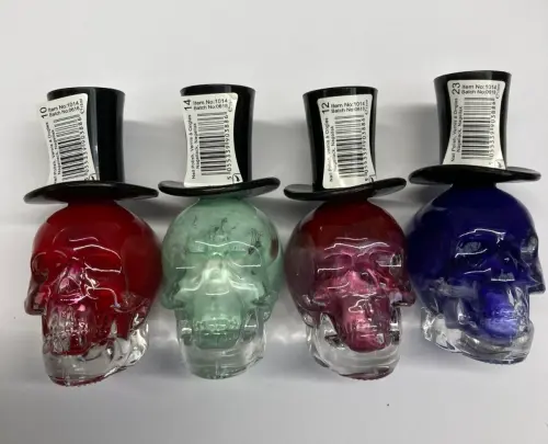 Saffron Zombie Nights Skull Nail Polish x 4 Joblot Bundle Set