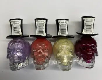 Saffron Zombie Nights Skull Nail Polish x 4 Joblot Bundle Set
