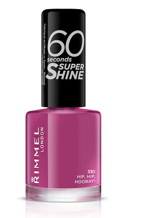 Rimmel London 60 Seconds Super Shine Nail Polish - 330 Hip, Hip, Hooray!