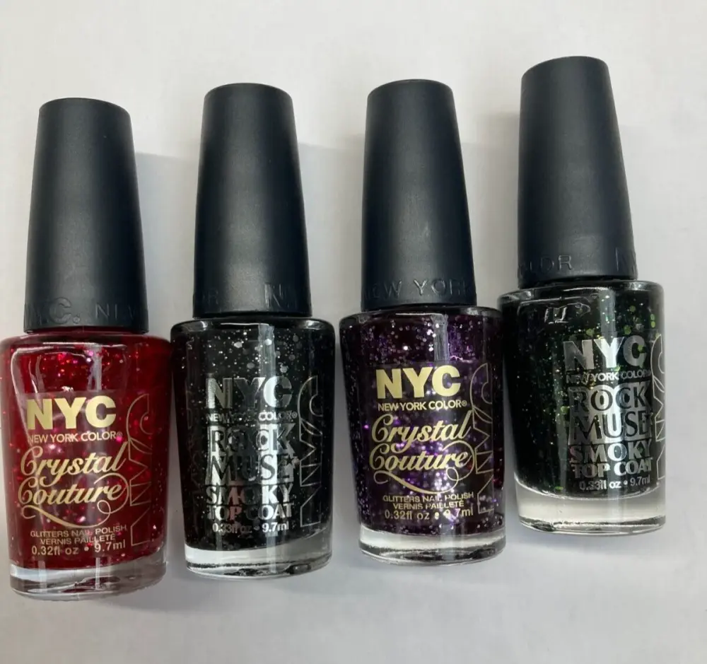 Nyc Nail Polish Mixed Glitter Joblot - Pack of 4 - Perfect Christmas Gift