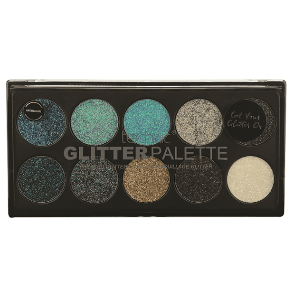 Technic Pressed Glitter Eye Shadow Palette - Get Your Glitter On - Mermaid