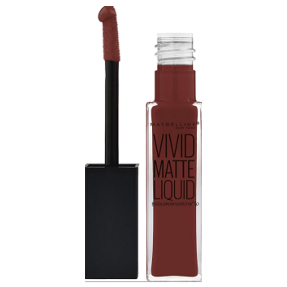 Maybelline Color Sensational Vivid Matte Liquid Lipstick - 37 Coffee Buzz
