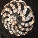 Vintage Swirl Style Diamante Ring