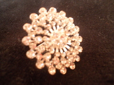 Diamante Encrusted Floral Ring
