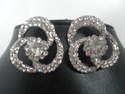 1.25inch Diamante Encrusted Swirl Stud Earrings
