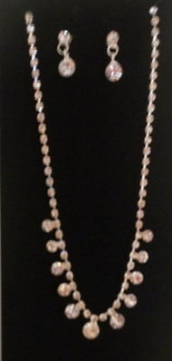 Two Piece Diamante Chain With Stud Earrings