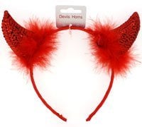 Devil Horns Sequin Headband 