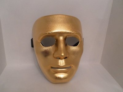             Gold Mens Masquerade Mask 