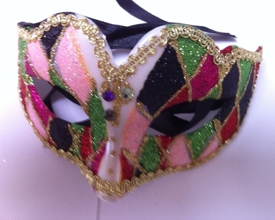   Ladies Harlequin Masquerade Mask - Style 5