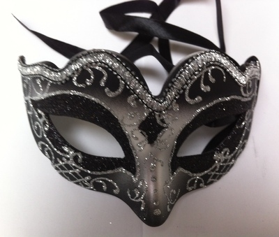 Black & Silver Masquerade Mask        