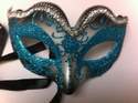   Ladies Masquerade Mask - Light Blue