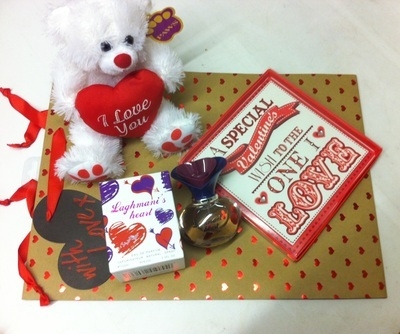 Ladies Valentines Day Gift Set - Small i love you Teddy, Perfume, Card & Gift Bag