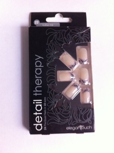   Elegant Touch Detail Therapy False Nails - 22 Indian Ink