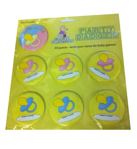 Baby Shower Party Badge Set - 7 Piece 