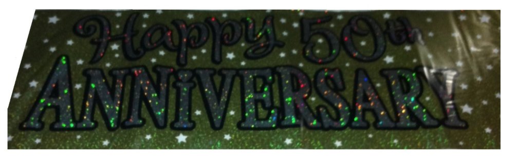   Jumbo Happy 50th Anniversary Banner - Gold & Silver 
