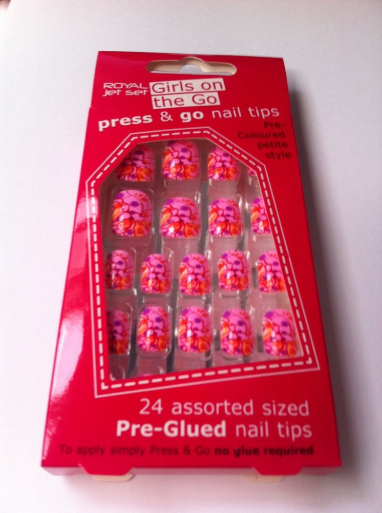  Royal Girls On The Go Press & Go Pre-Glued Nail Tips - Multi
