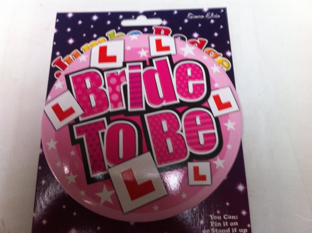 Jumbo Bride to Be Badge