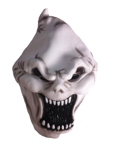Halloween Screaming Demon PVC Full Face Mask * With Free Bloody Cleaver *