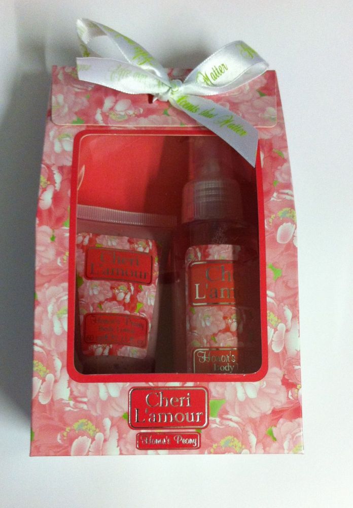 Cheri L'amour Honors Peony Body Lotion & Body Mist Gift Set