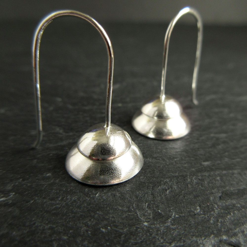 Sterling Silver Domed Earrings