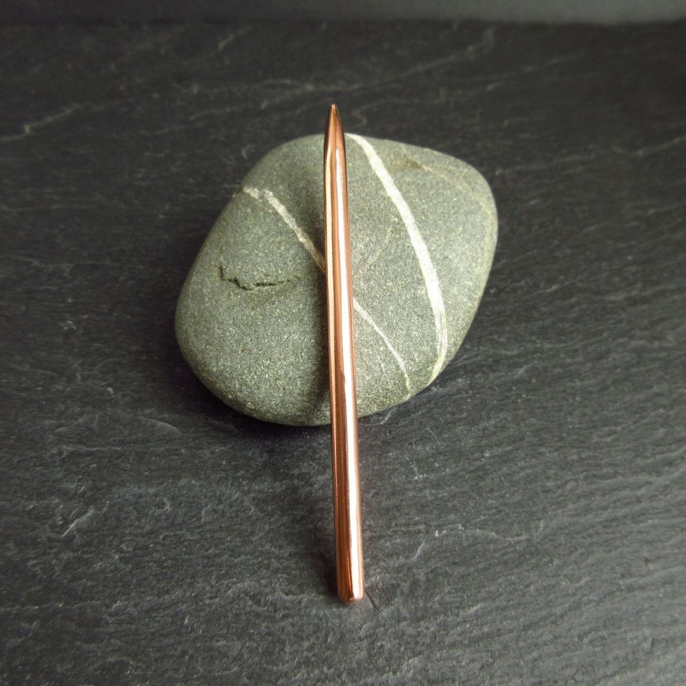Handmade real copper acupuncture tool 4mm diameter tapered end