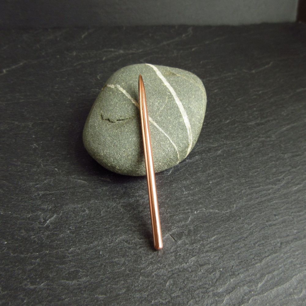Handmade real copper acupuncture tool 3.25mm diameter tapered end