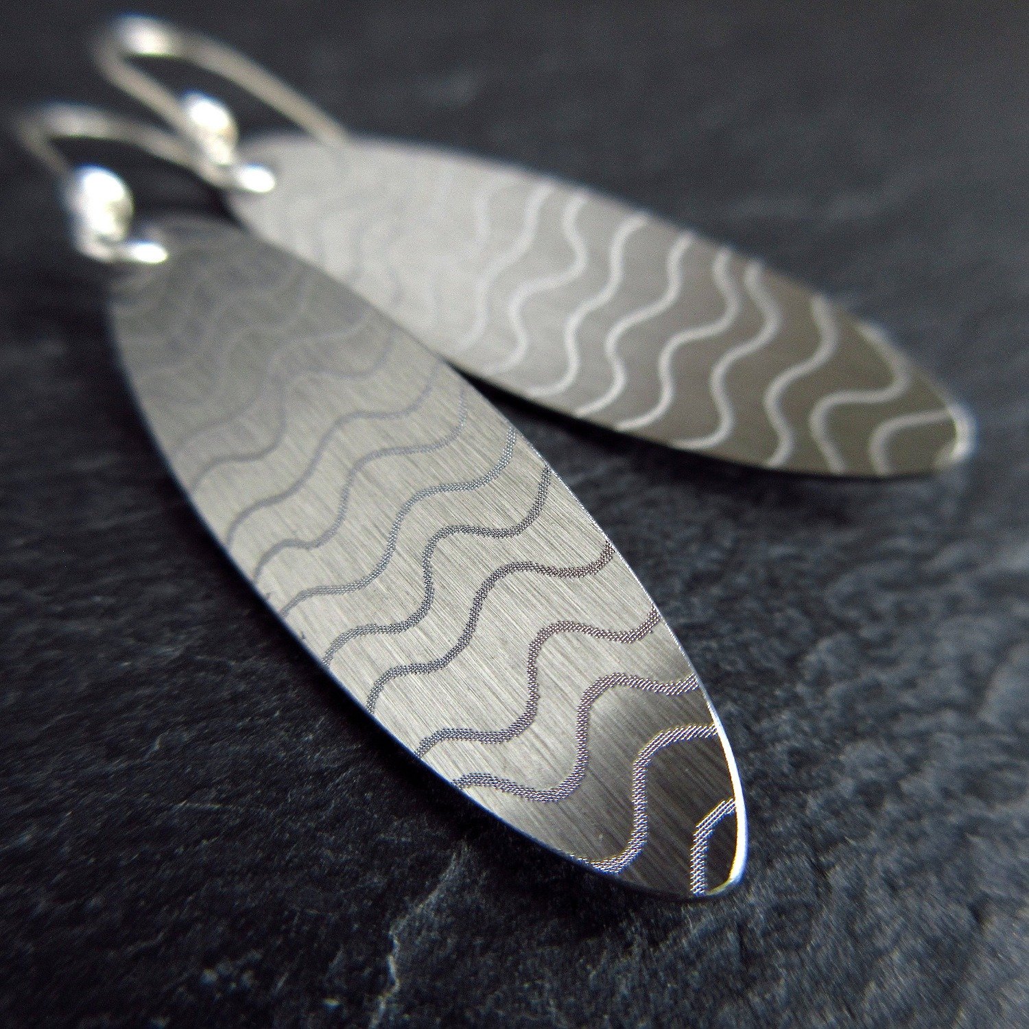 stainless steel teardrop earrings