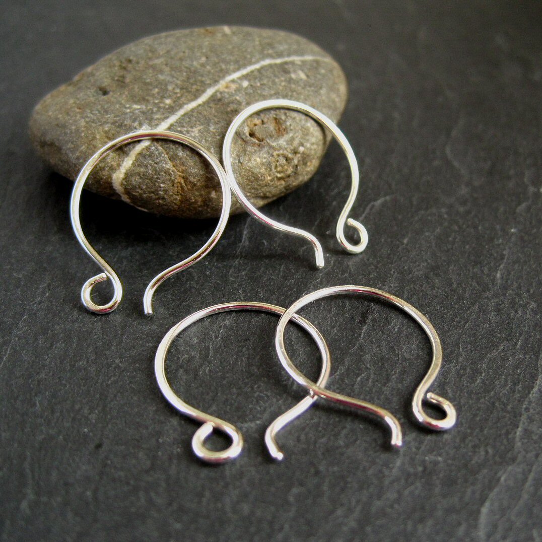 Sterling Silver Hoop Earwires Bright Finish