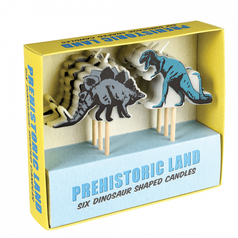 Party cake candles (set of 6) - Dinosaur