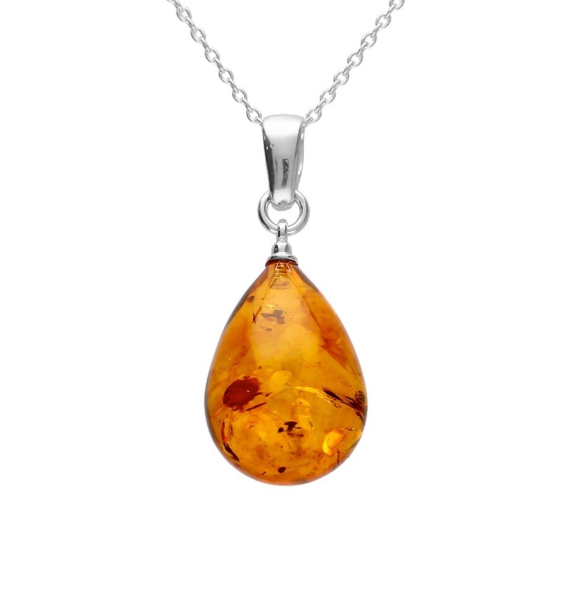Baltic Amber Pendant (Sterling Silver)
