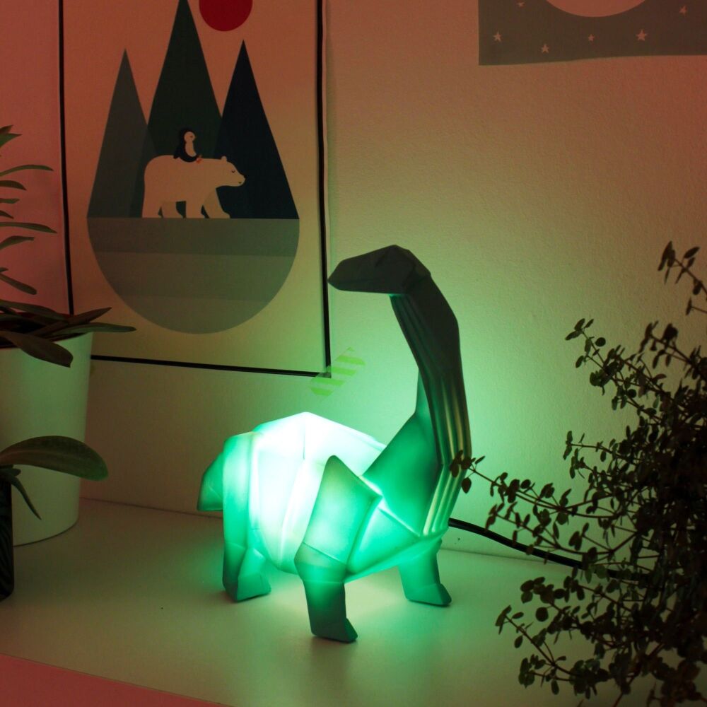 Origami style 'Brachiosaurus' table lamp.
