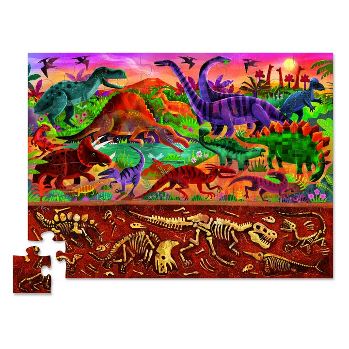 48-pc Puzzle Above & Below/Dinosaur World