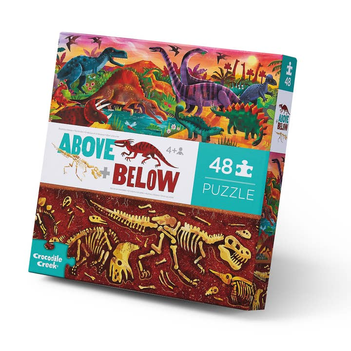 48-pc Puzzle Above & Below/Dinosaur World
