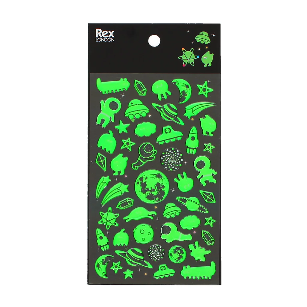 3D stickers - Space (glow in the dark)