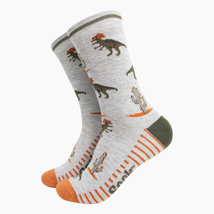 Men's Bamboo Socks - T-Rex Cowboy | Size UK 7-11