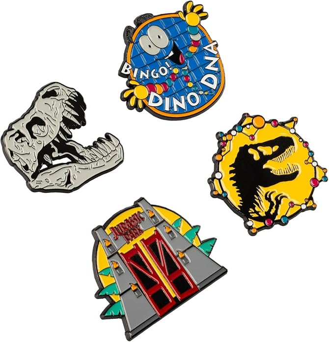 Jurassic Park - Set Of 4 Enamel Pins