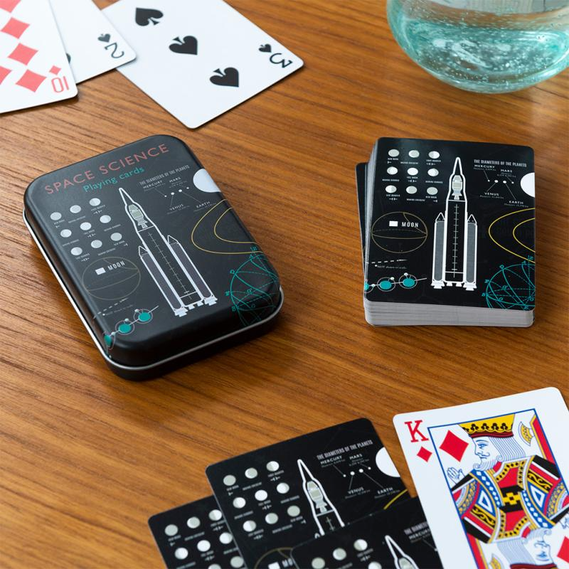Playing cards in a tin - Space