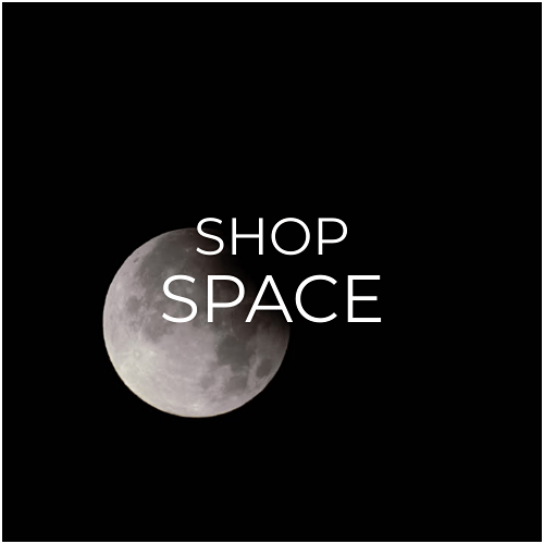 The space category, a picture of the moon behind the heading