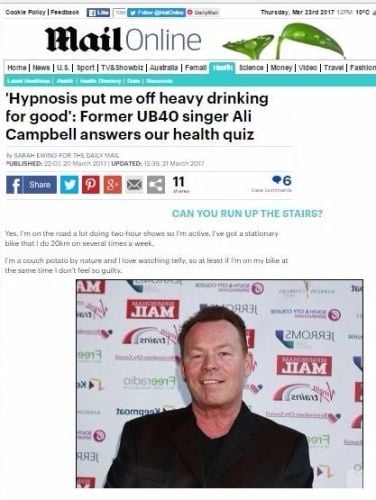 Ali Campbell Hypnosis UB40 singer