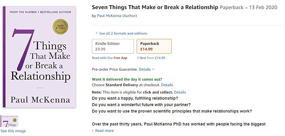 amazon Paul McKenna 7 Things that can make or break a relationship