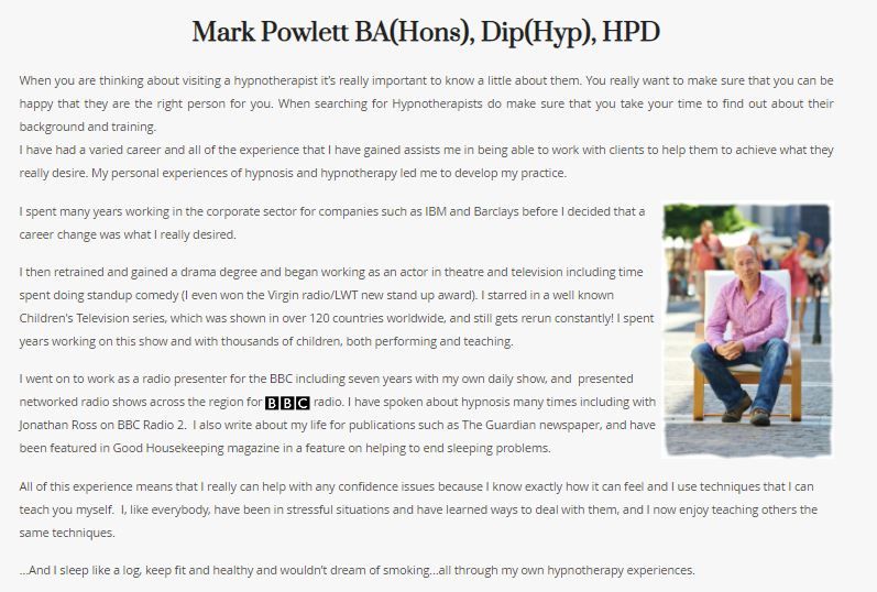 about me mark powlett