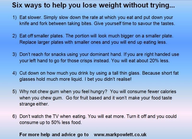 six ways to lose weight without dieting